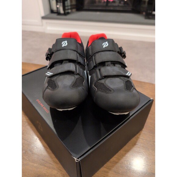Perfect Peloton cycling shoes with look delta cleats and box EU 43 US men's 10 - Picture 2 of 7